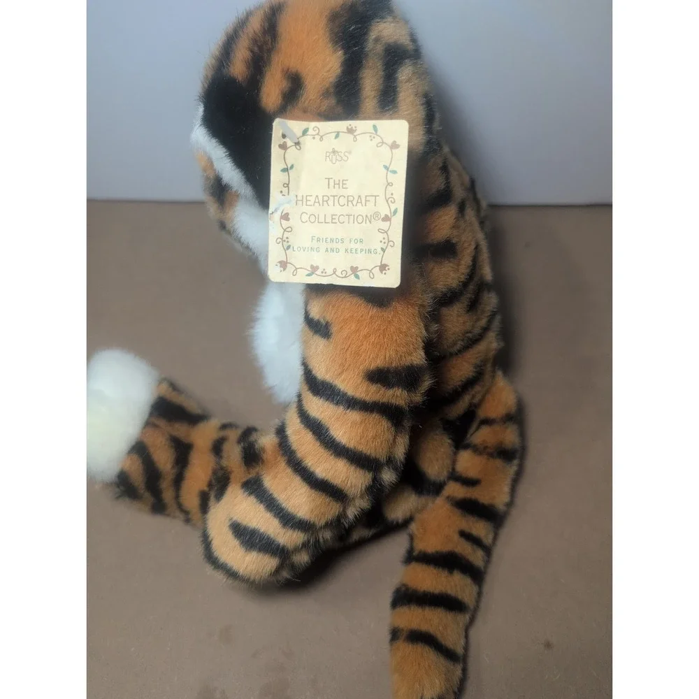 Vintage Russ Heartcraft Collection Tickles Tiger Plush Stuffed Animal 16in